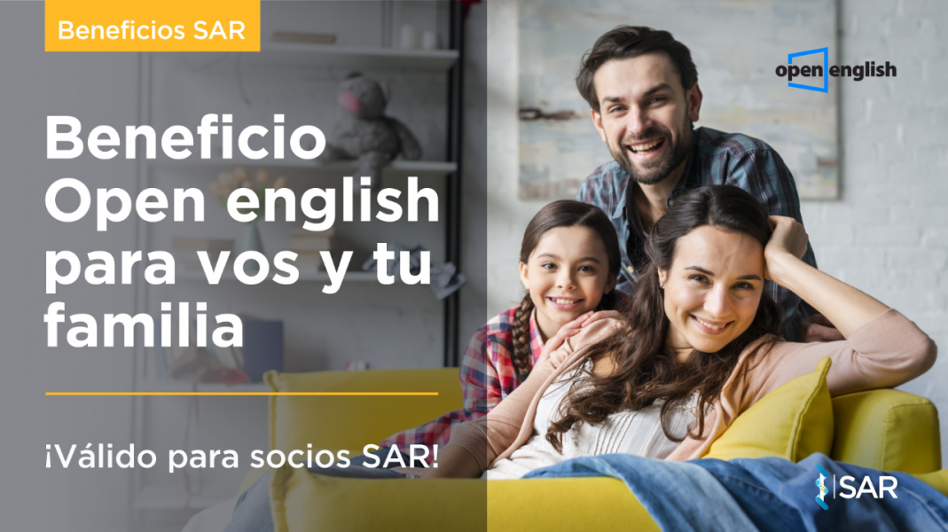 Beneficio Open english para vos y tu familia