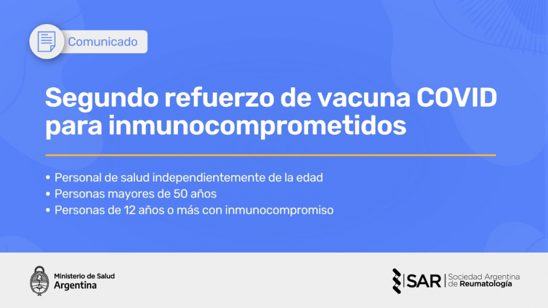 Segundo refuerzo de vacuna COVID para inmunocomprometidos