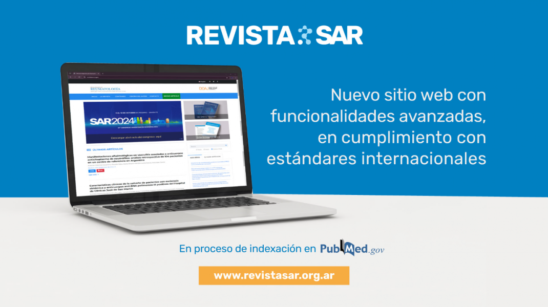 La Revista de la Sociedad Argentina de Reumatología estrena nuevo sitio web con funcionalidades avanzadas